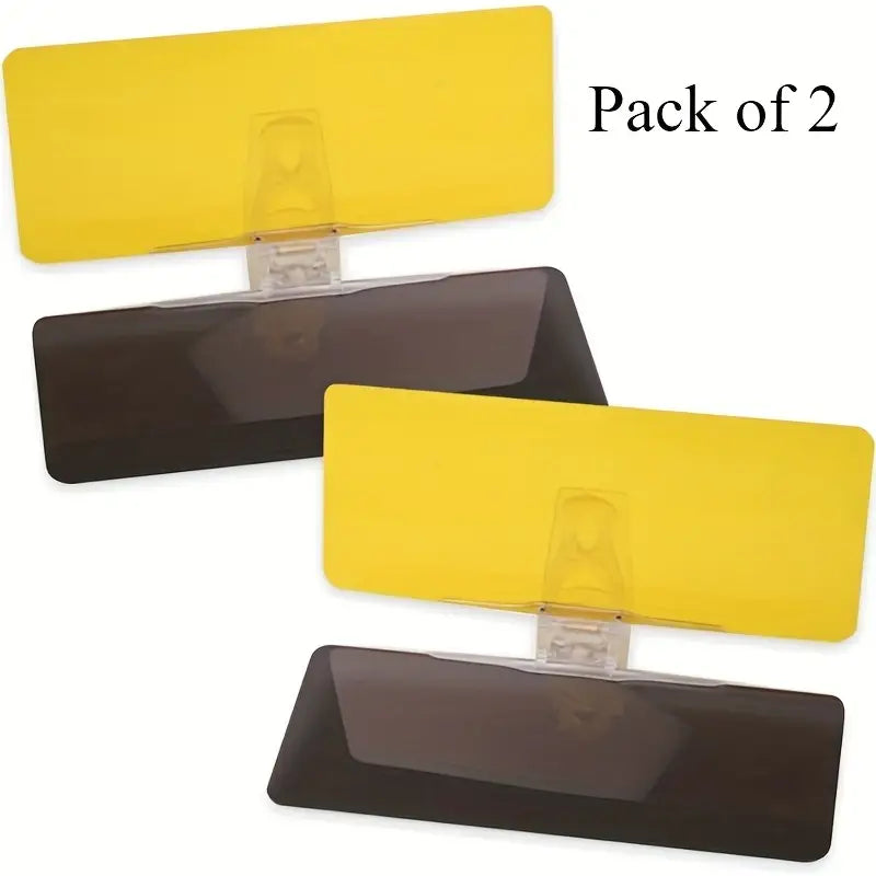 2-Pack Car Sun Visor with Anti-Glare & UV Protection - 2-in-1 Day & Night
